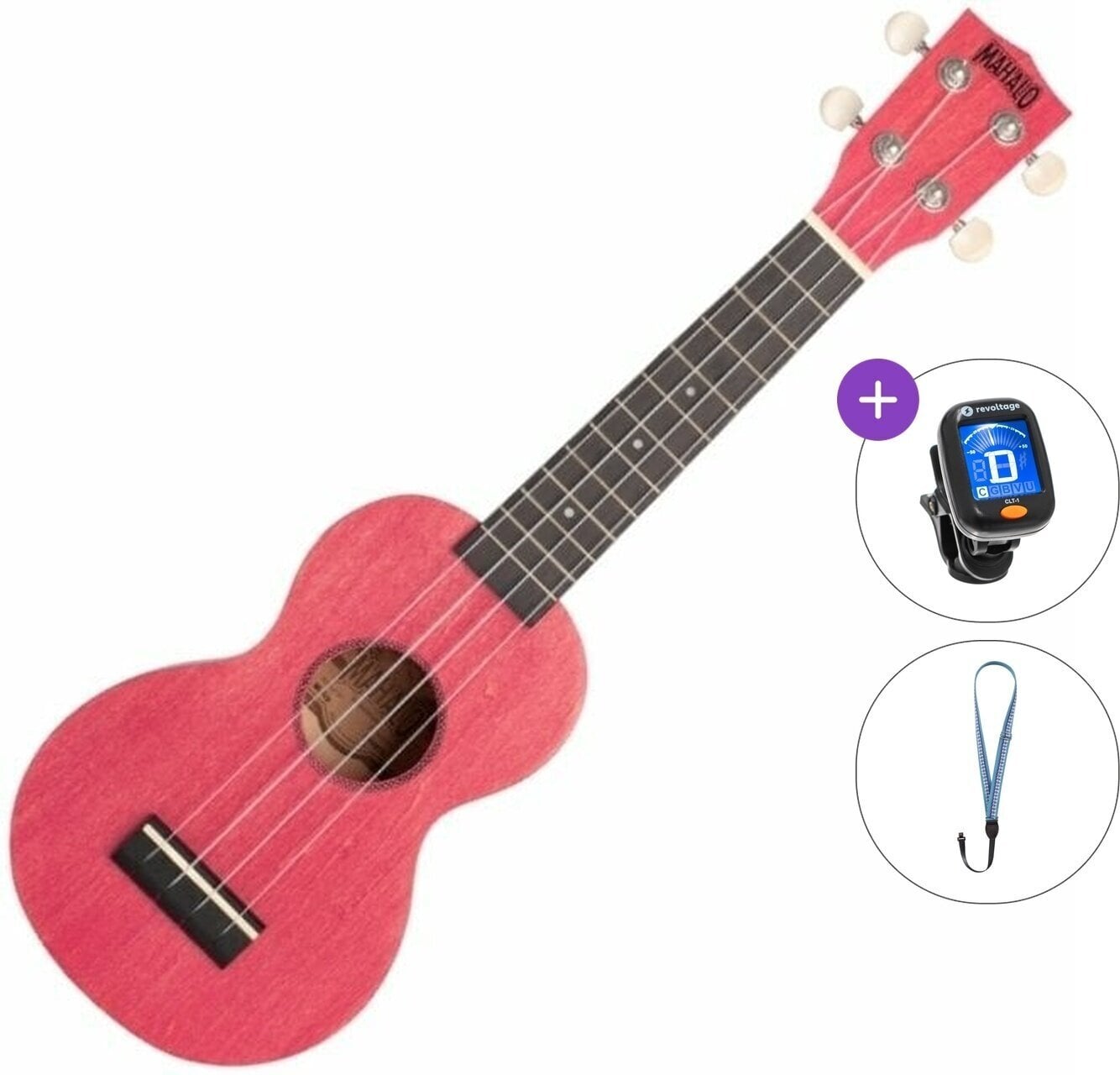Сопрано укулеле Mahalo ML1CP Basic SET Coral Pink Сопрано укулеле