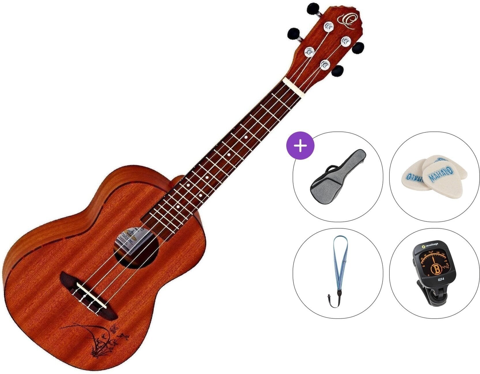 Concert Ukulele Ortega RU5MM Standard SET Natural Concert Ukulele