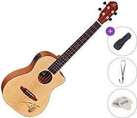Baritone Ukulele Ortega RU5CE-BA Premium SET Natural/RU5CE Baritone