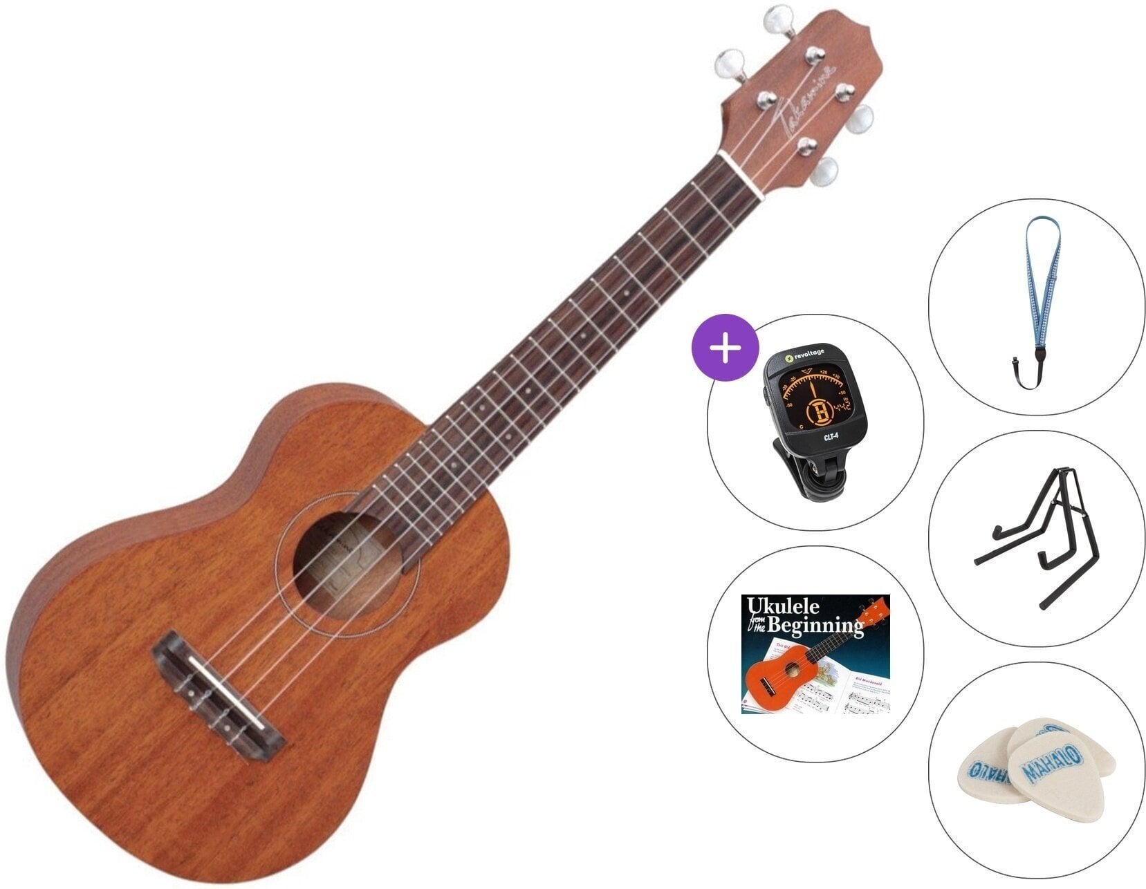 Sopran ukulele Takamine GUS1 Premium SET Natural Sopran ukulele