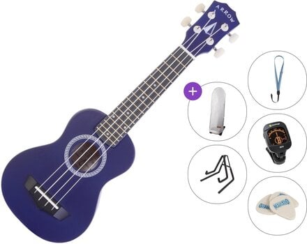 Soprano Ukulele Arrow PB10 S Premium SET Dark Blue Soprano Ukulele - 1