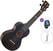 Konsert-ukulele Mahalo MH2WTBK Basic SET Transparent Black Konsert-ukulele