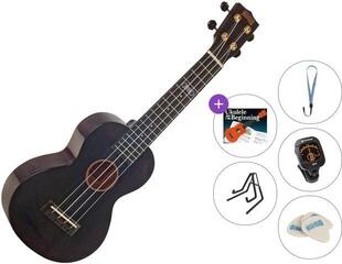 Konsert-ukulele Mahalo MH2WTBK Premium SET Transparent Black Konsert-ukulele