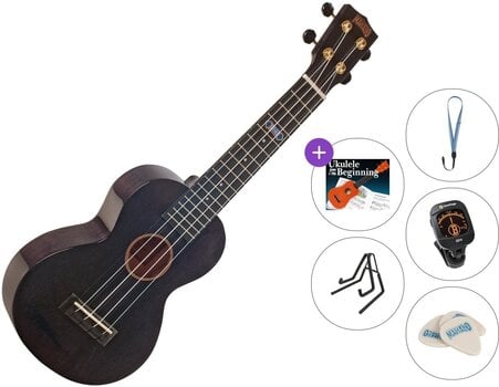 Konsert-ukulele Mahalo MH2WTBK Premium SET Transparent Black Konsert-ukulele - 1