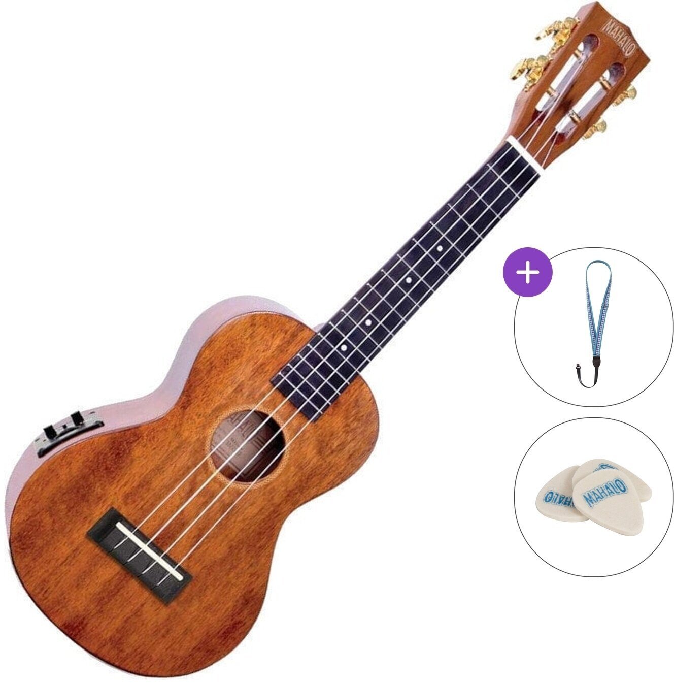 Konsert-ukulele Mahalo MJ2-VT Basic SET Vintage Natural Konsert-ukulele