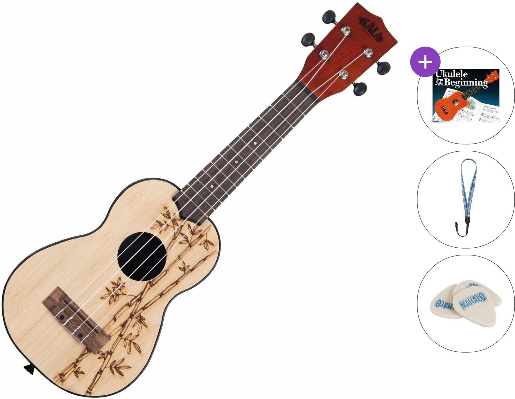 Soprano Ukulele Kala KA-UK Standard SET Bamboo Soprano Ukulele