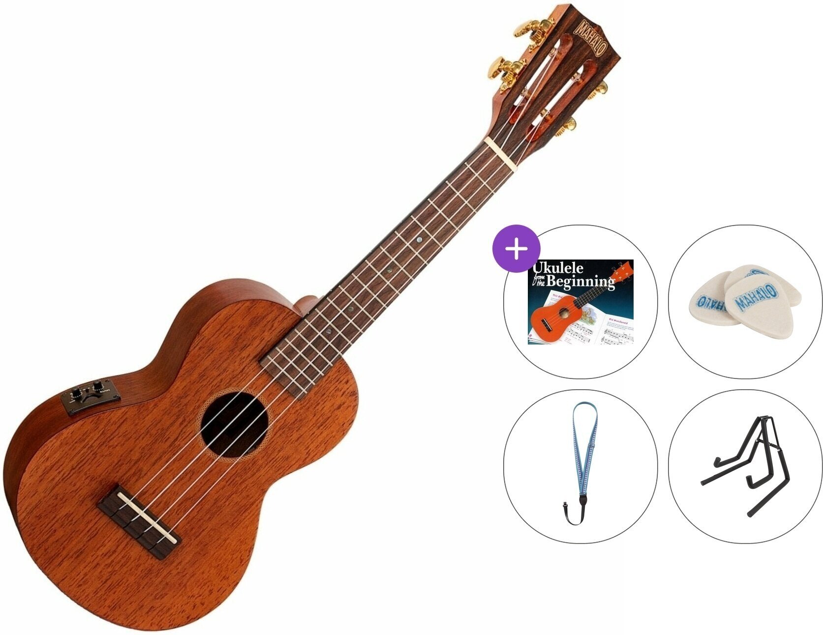 Konsert-ukulele Mahalo MJ2-VT Premium SET Trans Brown Konsert-ukulele