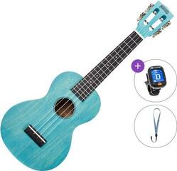 Konsert-ukulele Mahalo ML2AB Basic SET Aqua Blue Konsert-ukulele