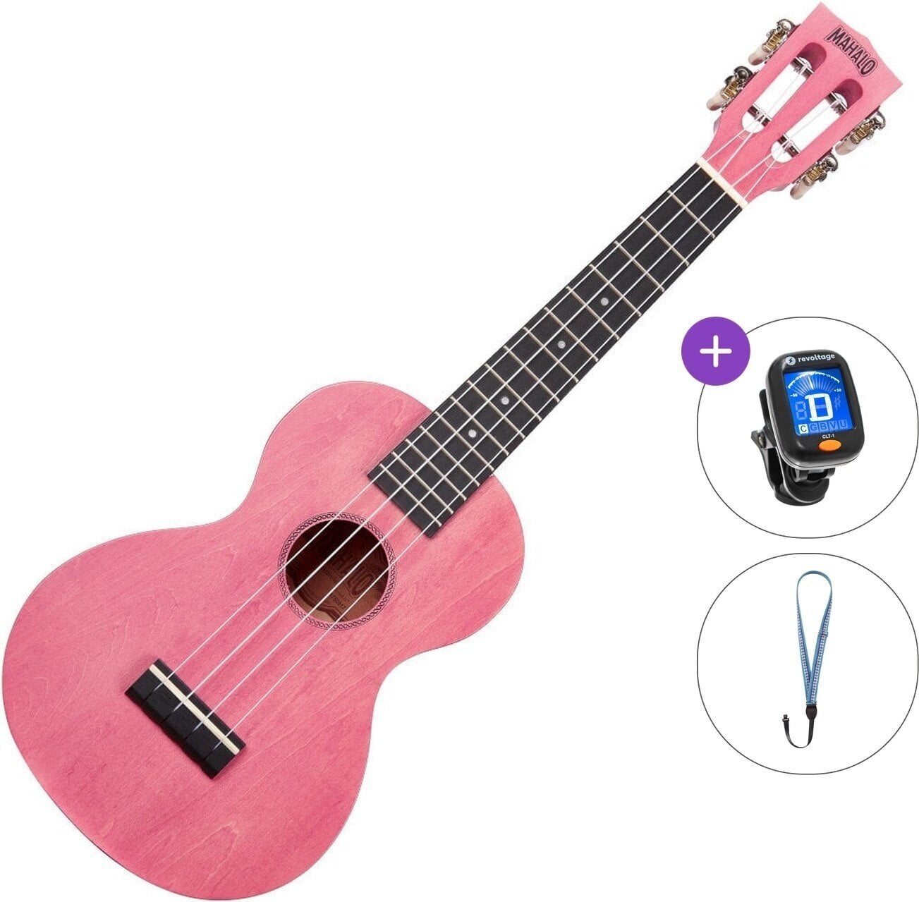 Concert Ukulele Mahalo ML2CP Basic SET Coral Pink Concert Ukulele