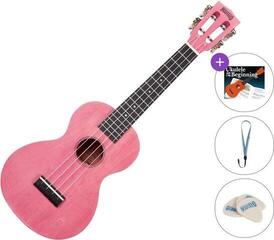 Konserttiukulele Mahalo ML2CP Standard SET Coral Pink Konserttiukulele