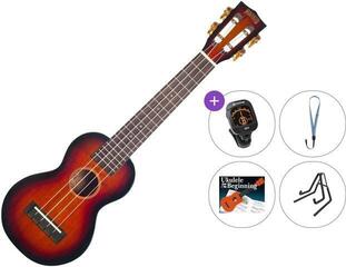 Konserttiukulele Mahalo MJ1CS Premium SET 3-Tone Sunburst Konserttiukulele