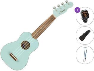 Soprano Ukulele Fender Venice WN DB Standard SET Daphne Blue Soprano Ukulele