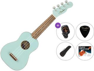Soprāna ukulele Fender Venice WN DB Premium SET Daphne Blue Soprāna ukulele