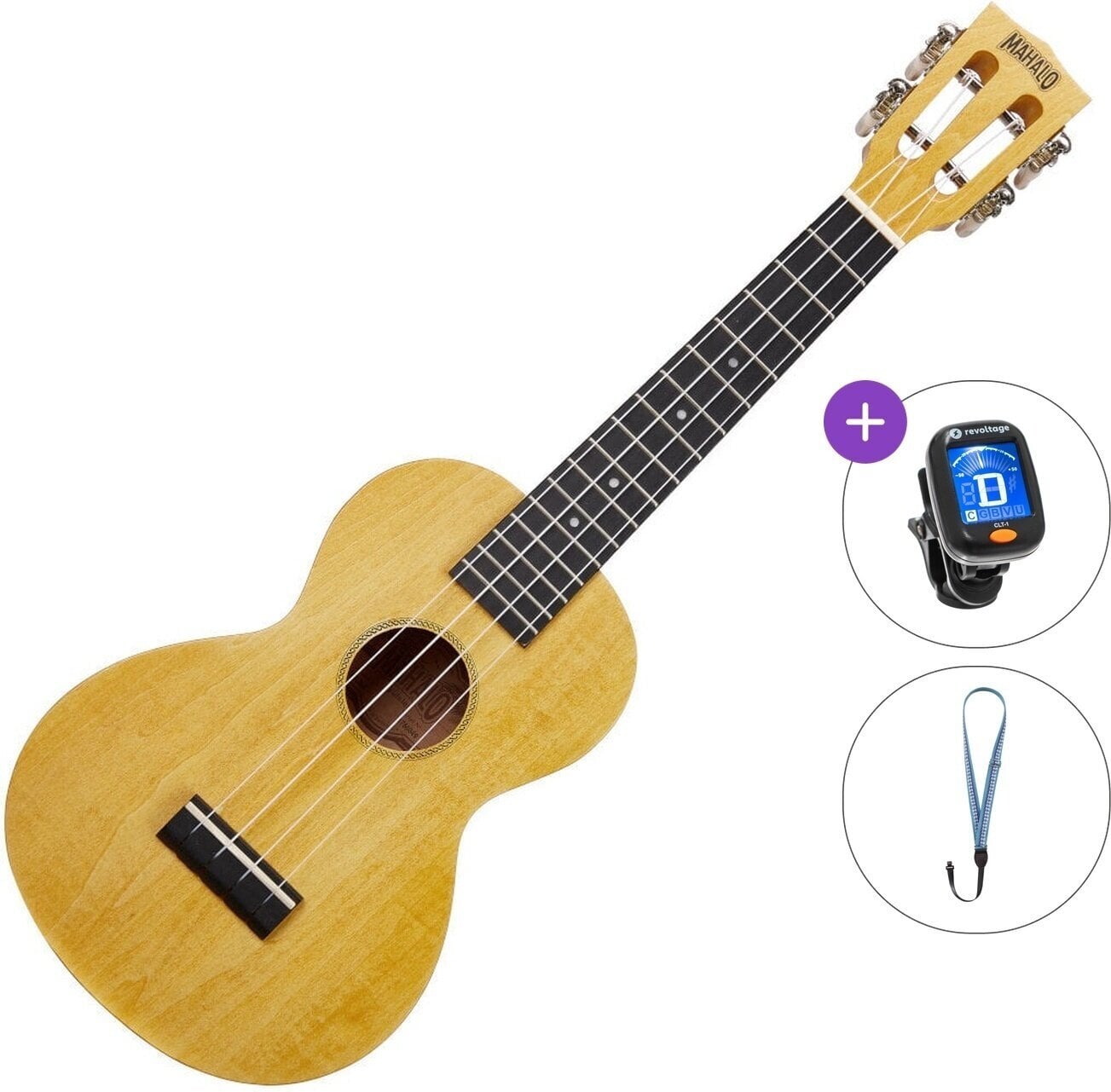 Konserttiukulele Mahalo ML2SF Basic SET Sun Flower Konserttiukulele