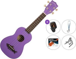 Soprano Ukulele Kala Makala Shark Premium SET Purple Soprano Ukulele