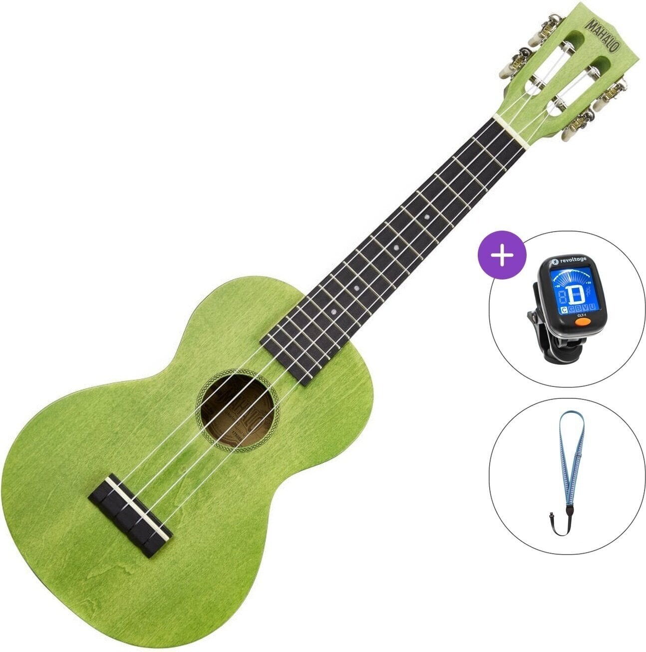 Koncertinė ukulelė Mahalo ML2SG Basic SET Sea Foam Green Koncertinė ukulelė