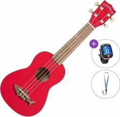 Ukulele soprano Kala Makala Shark Basic SET Red Ukulele soprano