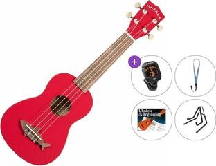 Ukulele soprano Kala Makala Shark Premium SET Red Ukulele soprano