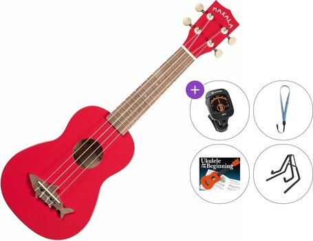Ukulele soprano Kala Makala Shark Premium SET Red Ukulele soprano - 1