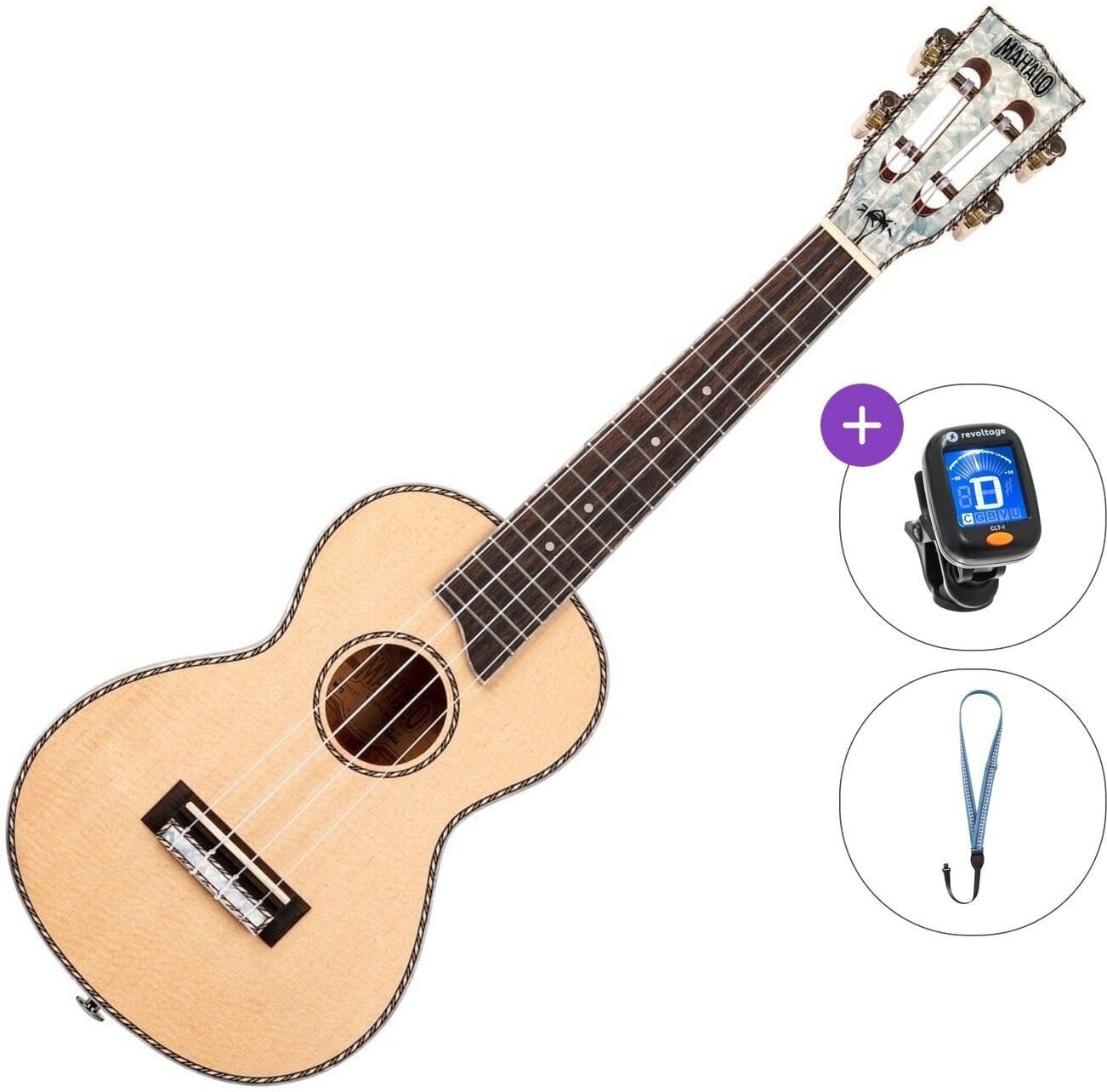 Konsert-ukulele Mahalo MP2 Basic SET Natural Konsert-ukulele
