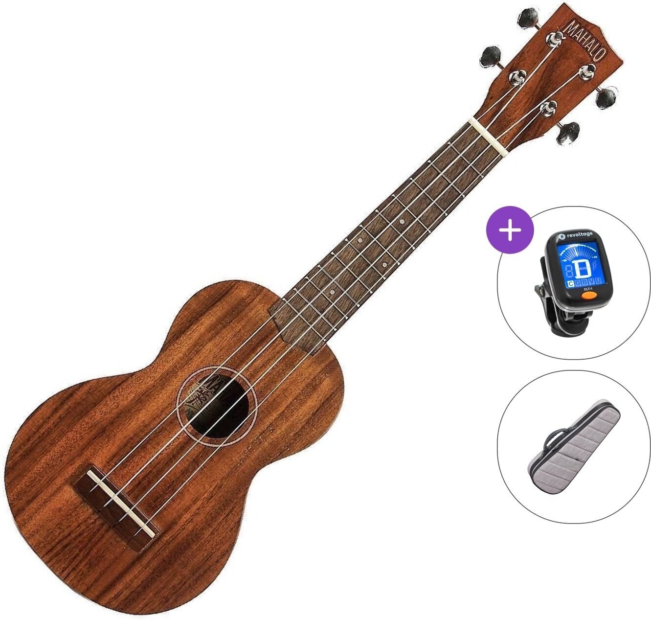 Sopran ukulele Mahalo U400 Basic SET Natural Sopran ukulele