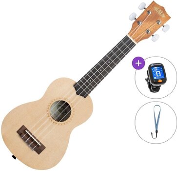 Sopran Ukulele Kala KA-15-S-S-W/UBS-R Basic SET Natural Satin Sopran Ukulele - 1