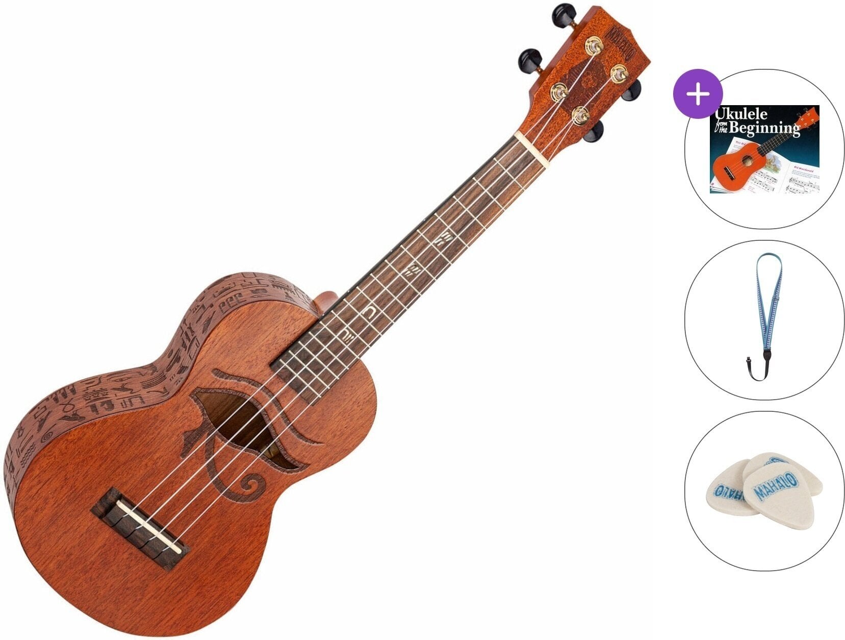Koncertinė ukulelė Mahalo MA2PH Artist Elite Series Standard SET Pharaoh Koncertinė ukulelė