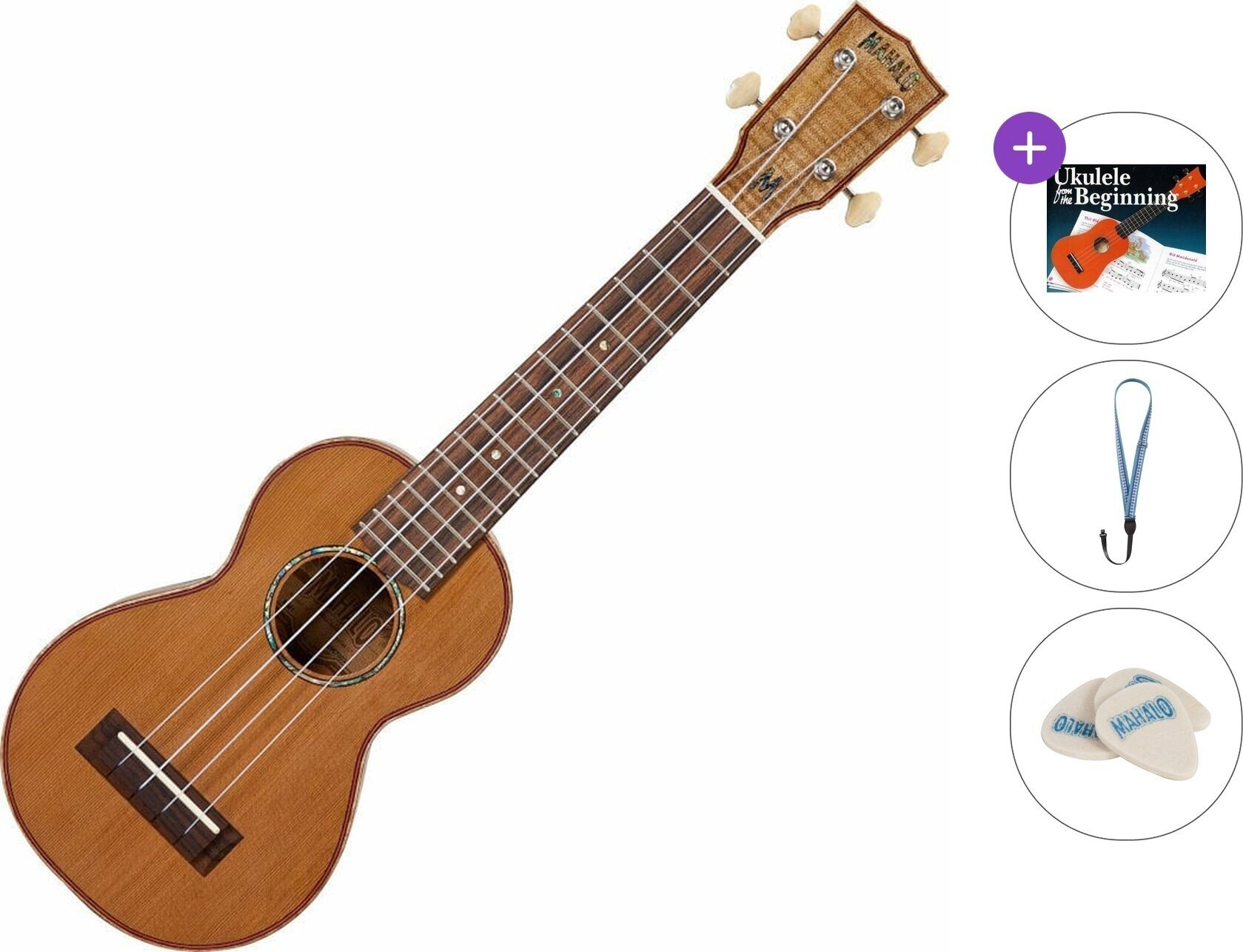 Soprano Ukulele Mahalo MM1 Standard SET Natural Soprano Ukulele