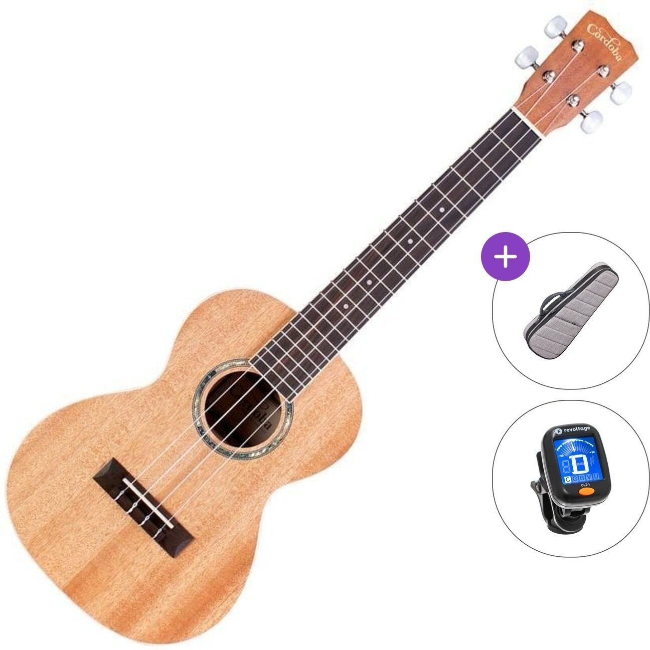 Tenor Ukulele Cordoba 15TM Basic SET Natural Tenor Ukulele