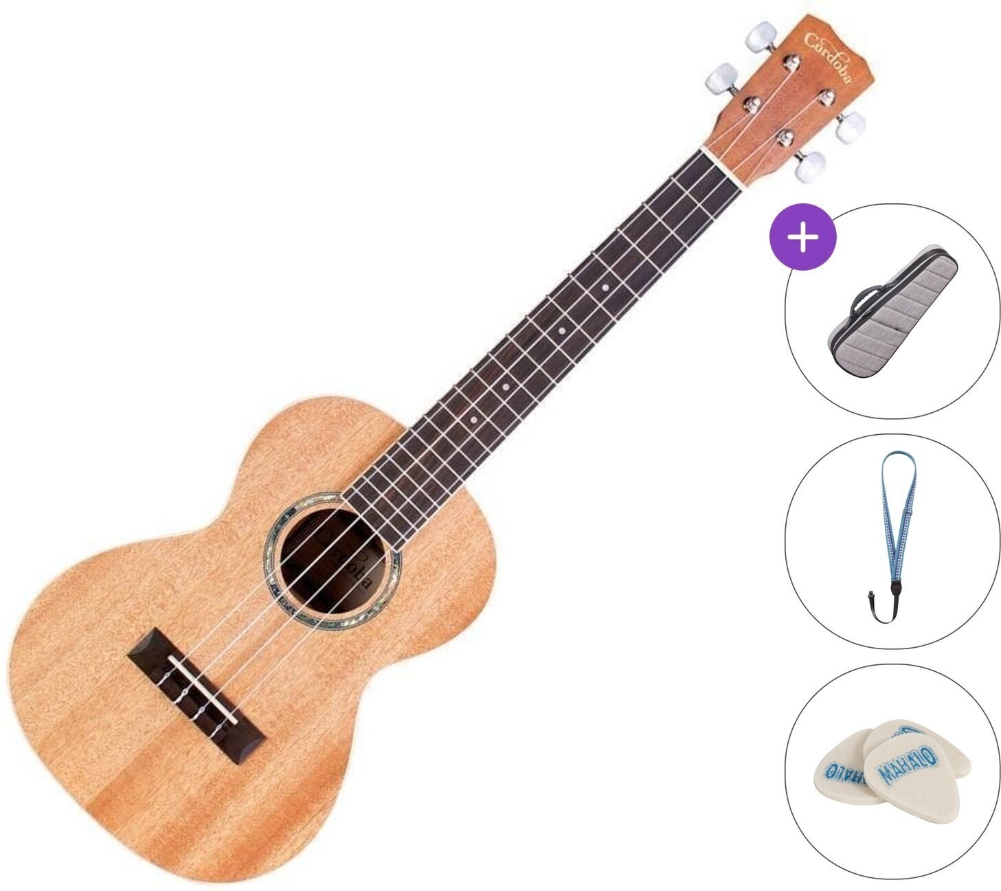 Tenor Ukulele Cordoba 15TM Standard SET Natural Tenor Ukulele