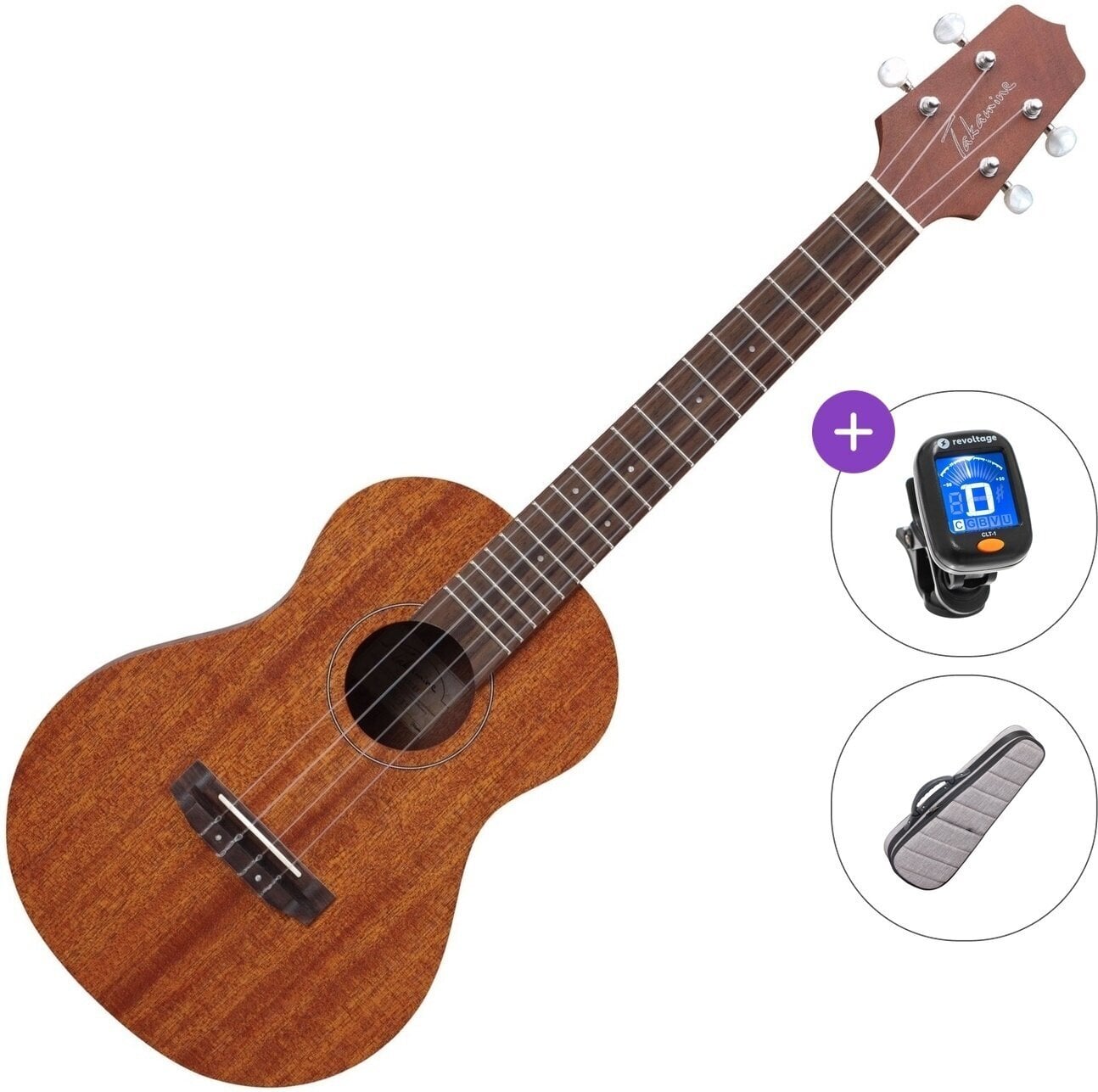 Ukulele tenore Takamine GUT1 Basic SET Natural Ukulele tenore