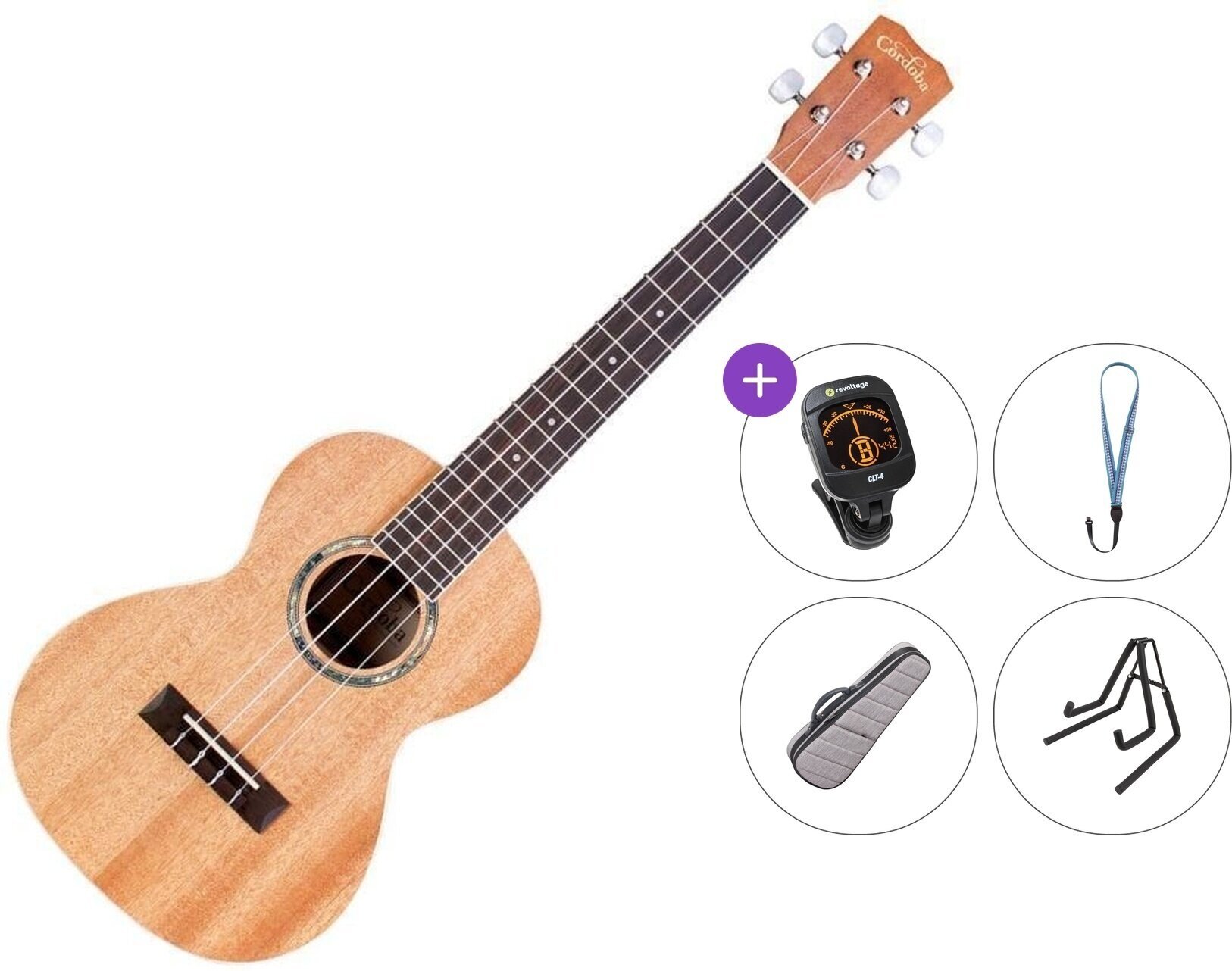 Tenor Ukulele Cordoba 15TM Premium SET Natural Tenor Ukulele