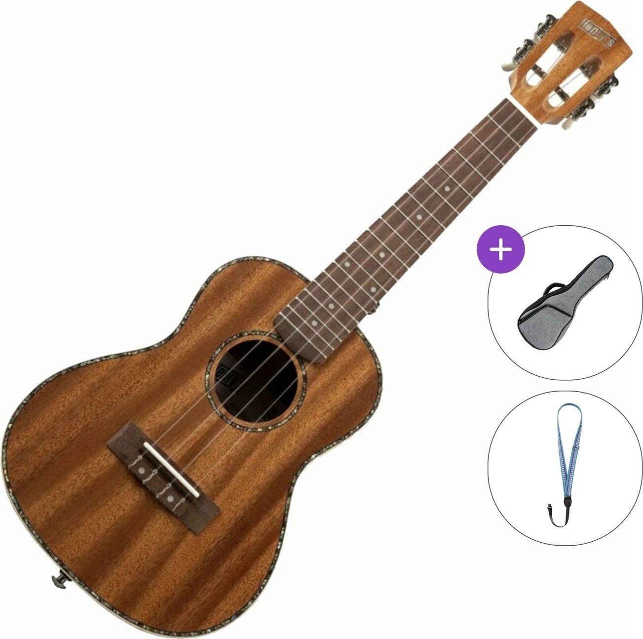 Concert Ukulele Henry's HEUKE50P-C01 Basic SET Natural Concert Ukulele