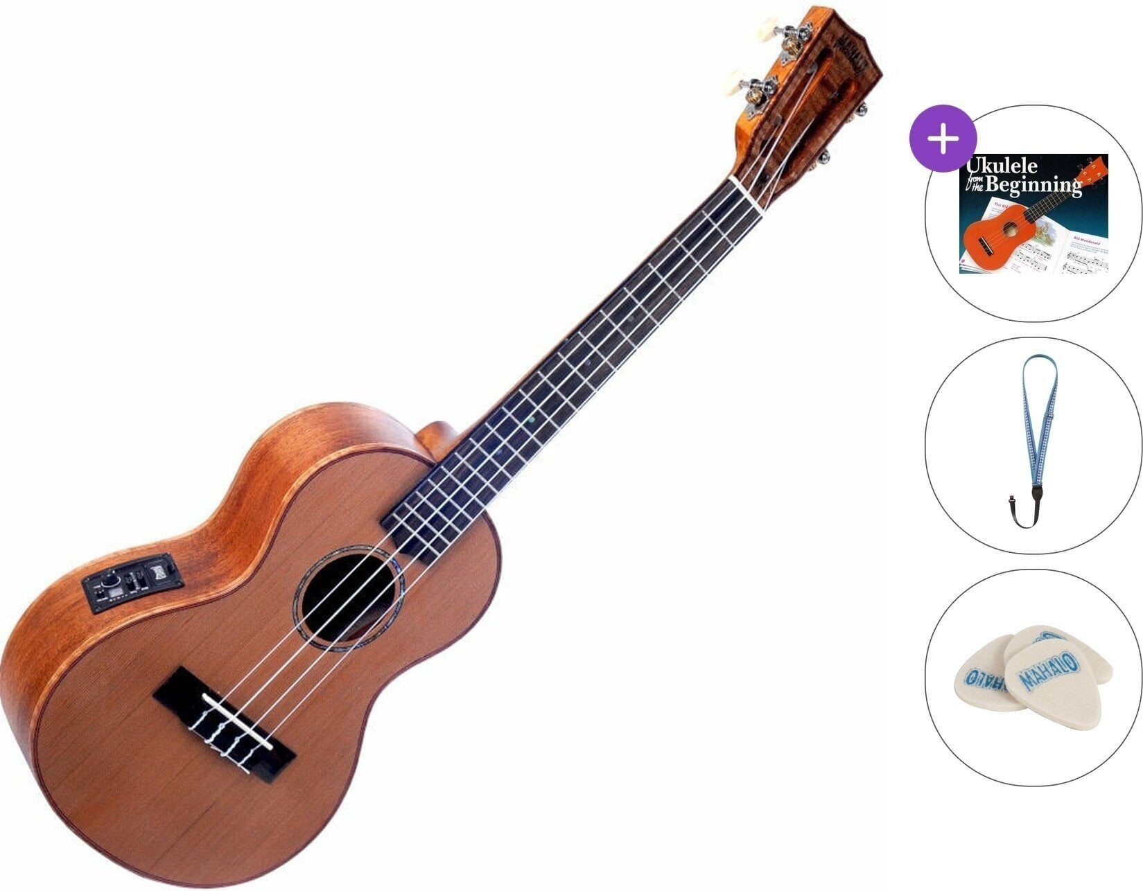 Tenor Ukulele Mahalo MM3E Standard SET Natural Tenor Ukulele