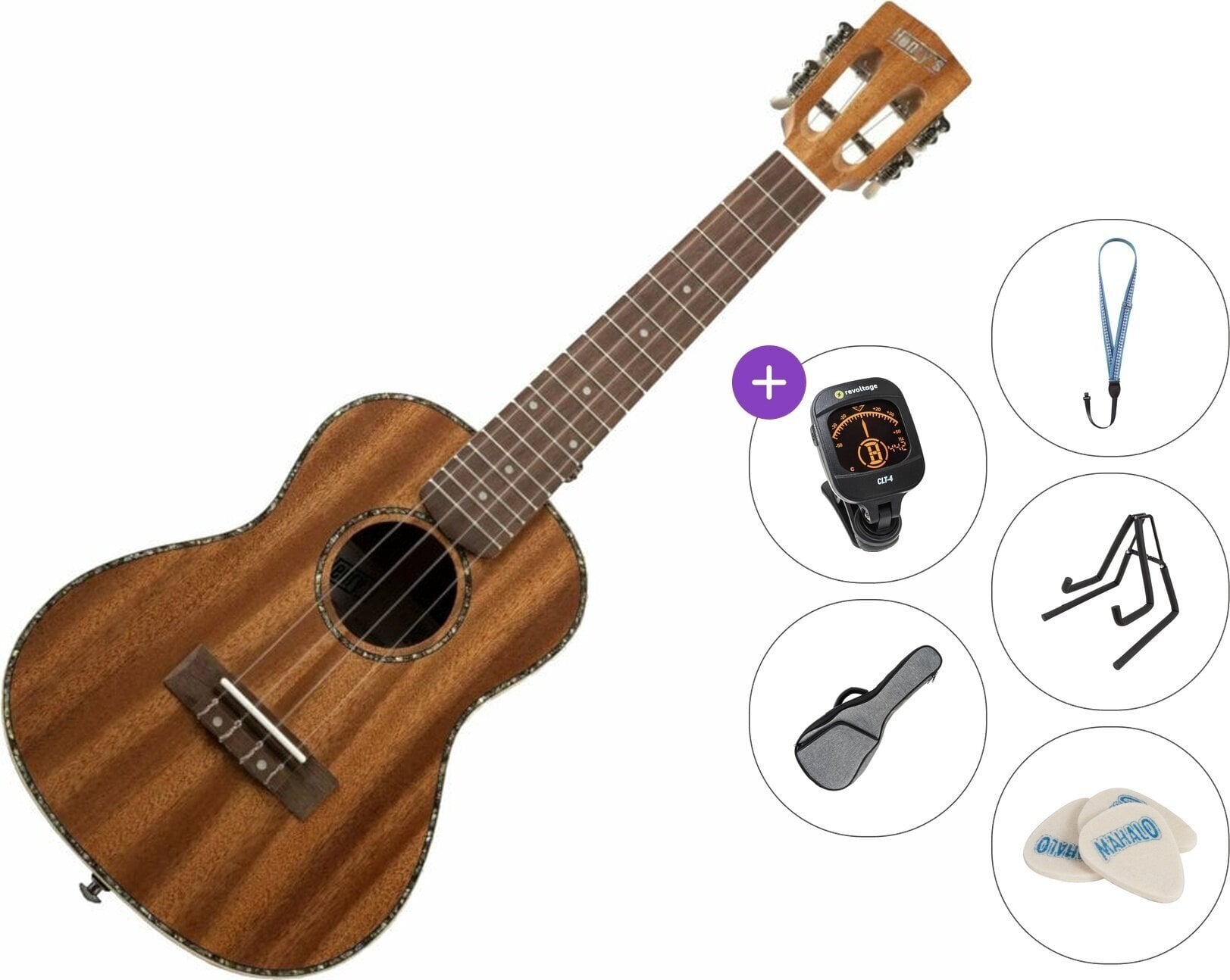 Concert Ukulele Henry's HEUKE50P-C01 Premium SET Natural Concert Ukulele