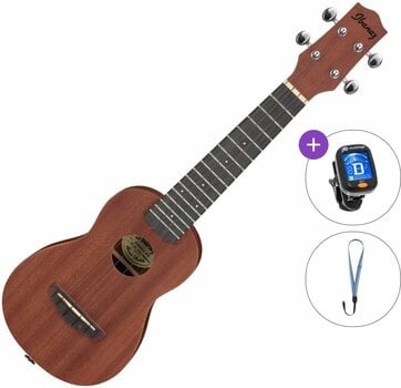 Soprano Ukulele Ibanez UKS100-OPN Basic SET Open Pore Natural Soprano Ukulele - 1