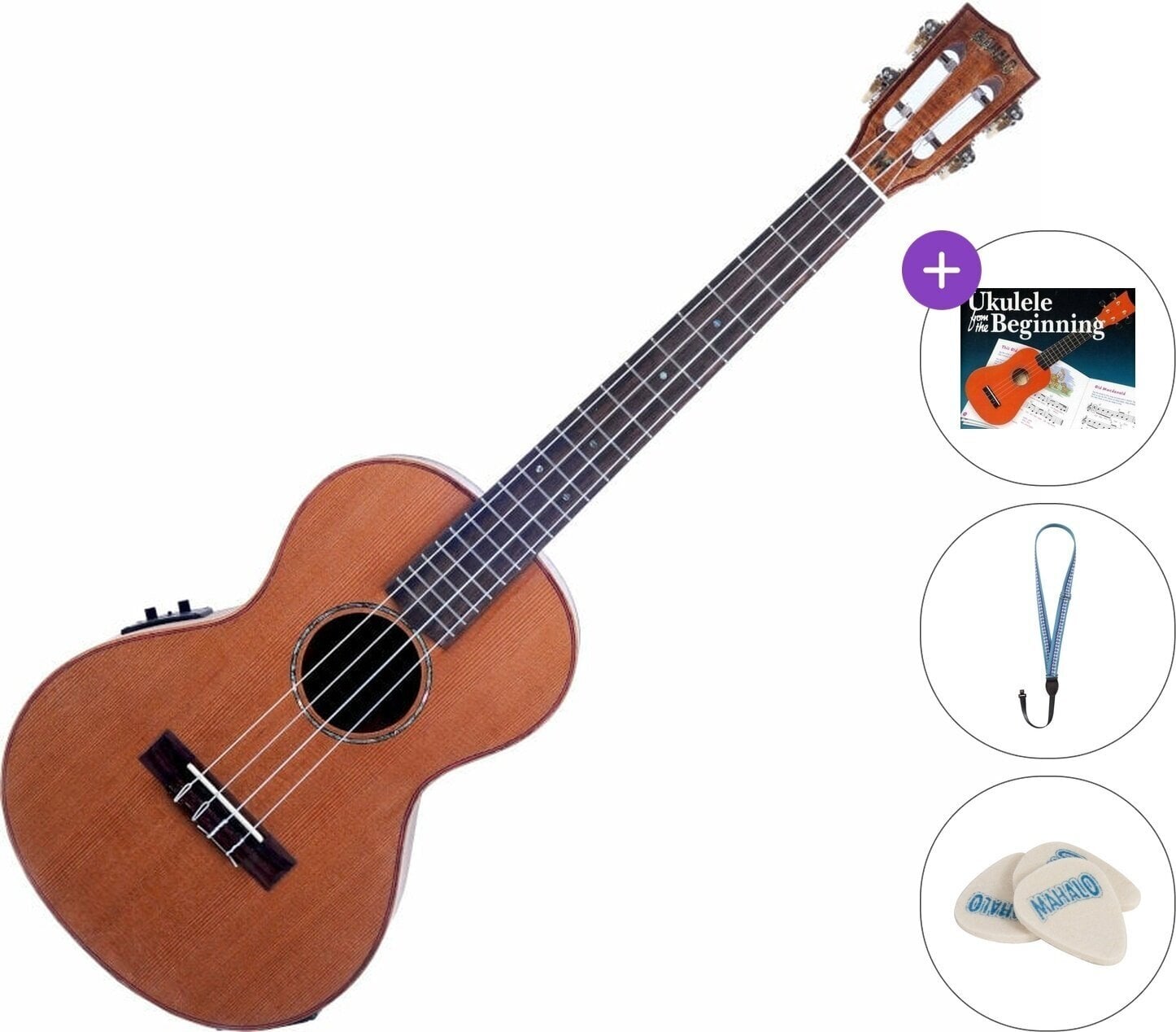 Bariton-ukelele Mahalo MM4E Standard SET Natural Bariton-ukelele