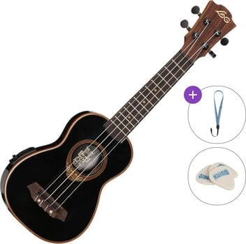 Soprano Ukulele LAG BABYTKU-118SE Basic SET Black Soprano Ukulele - 1