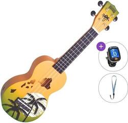 Ukulele soprano Mahalo Hawaii Basic SET Hawaii Green Burst Ukulele soprano