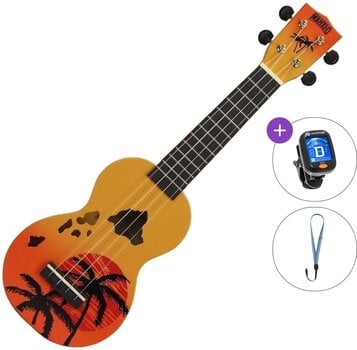 Sopran Ukulele Mahalo Hawaii Basic SET Hawaii Orange Burst Sopran Ukulele - 1