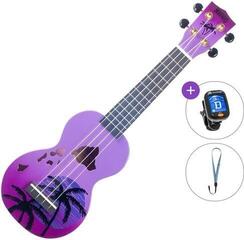 Сопрано укулеле Mahalo Hawaii Basic SET Hawaii Purple Burst Сопрано укулеле