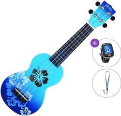 Сопрано укулеле Mahalo Hibiscus Basic SET Hibiscus Blue Burst Сопрано укулеле