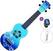 Soprāna ukulele Mahalo Hibiscus Basic SET Hibiscus Blue Burst Soprāna ukulele