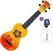 Soprano Ukulele Mahalo Hibiscus Basic SET Hibiscus Orange Burst Soprano Ukulele