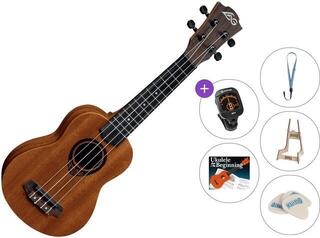 Soprano Ukulele LAG TKU-10S Tiki Premium SET Natural Soprano Ukulele
