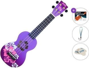 Сопрано укулеле Mahalo Hibiscus Standard SET Hibiscus Purple Burst Сопрано укулеле