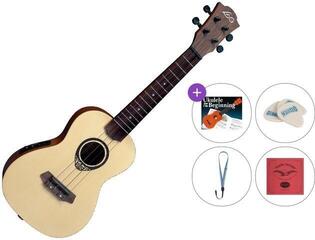 Concert Ukulele LAG TKU-150 Tiki Uku Standard SET Natural Concert Ukulele