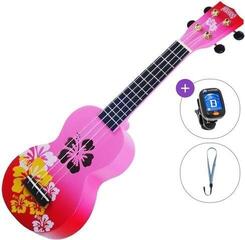 Sopraninė ukulelė Mahalo Hibiscus Basic SET Hibiscus Red Burst Sopraninė ukulelė
