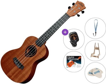 Konserttiukulele LAG TKU-8C Tiki Uku Premium SET Natural Konserttiukulele - 1