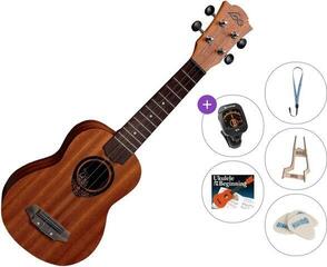 Ukulele soprano LAG TKU-8S Tiki Premium SET Natural Satin Ukulele soprano